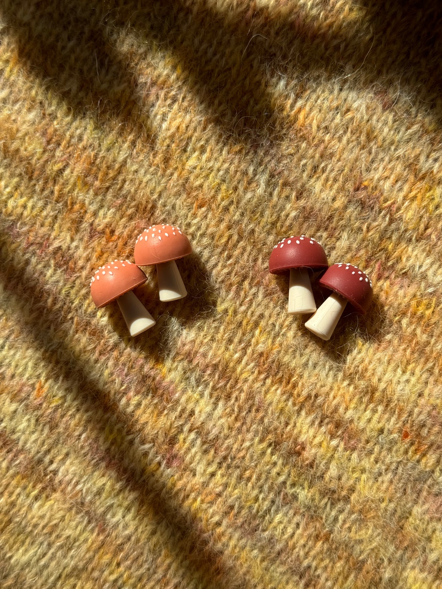 Orange Mushroom Stitch Stoppers