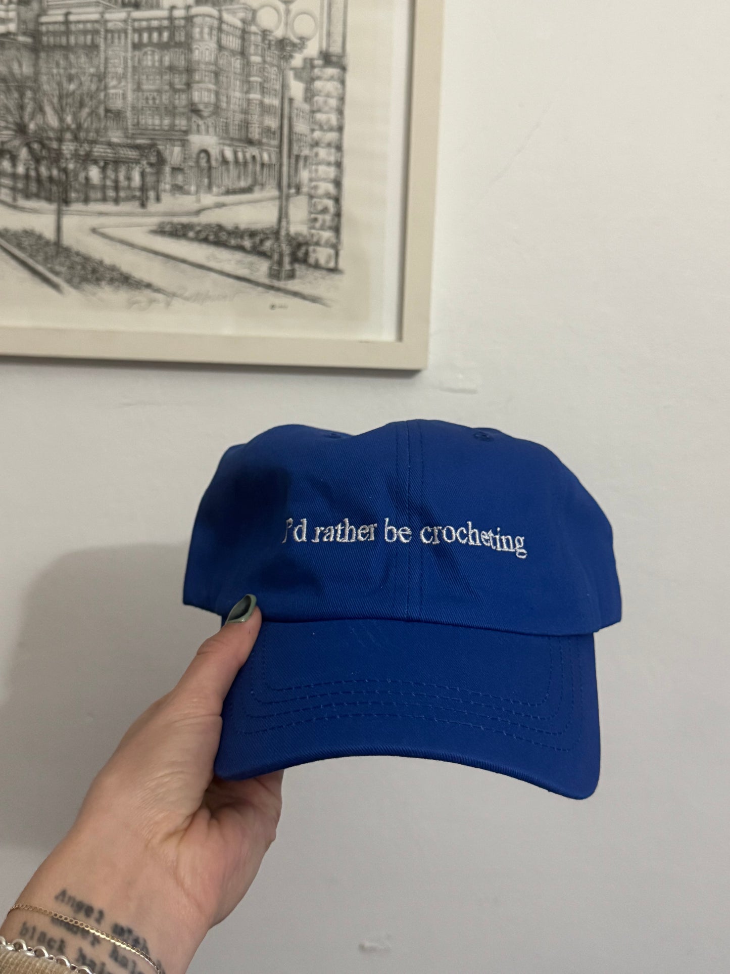 "I'd Rather Be Crocheting" Hat