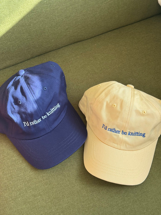 "I'd rather be knitting" Hat