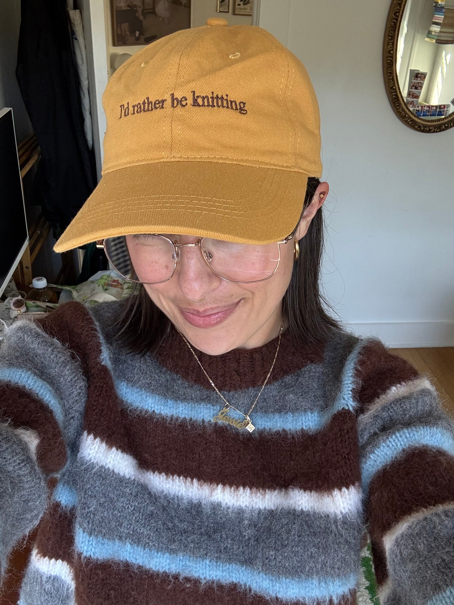 "I'd rather be knitting" Hat
