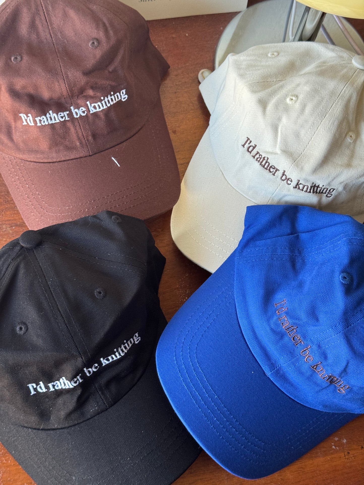 "I'd rather be knitting" Hat