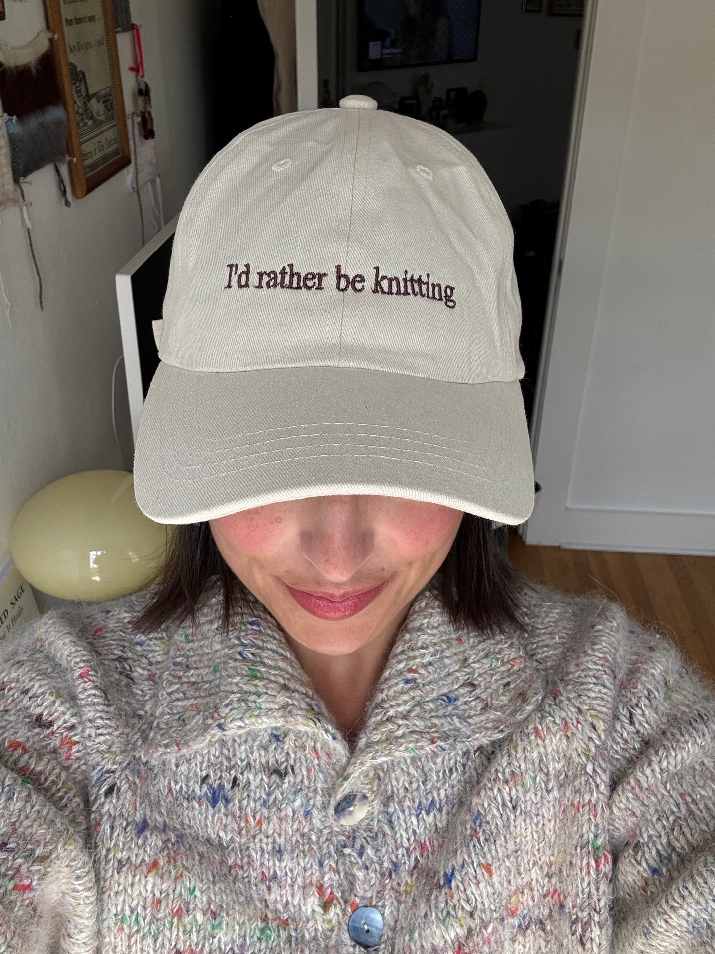 "I'd rather be knitting" Hat