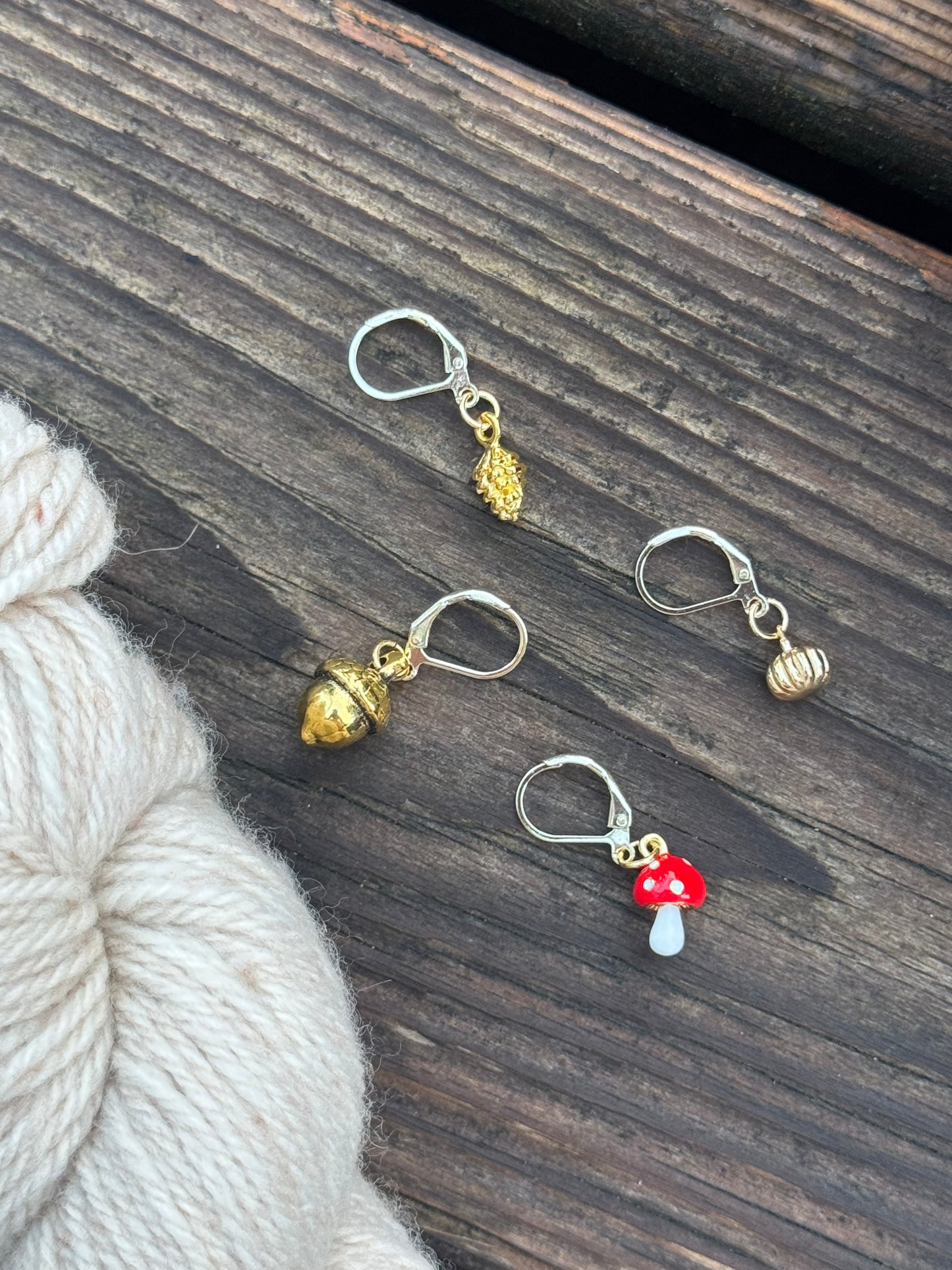 Golden Fall Stitch Markers