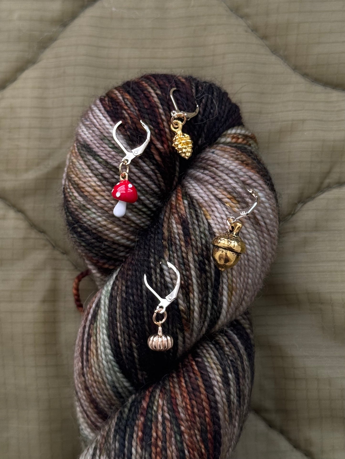 Golden Fall Stitch Markers