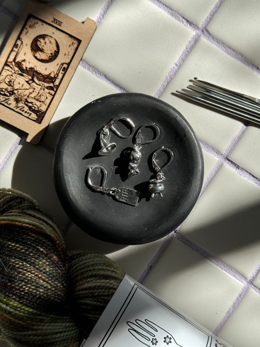 Spooky Silver Stitch Markers