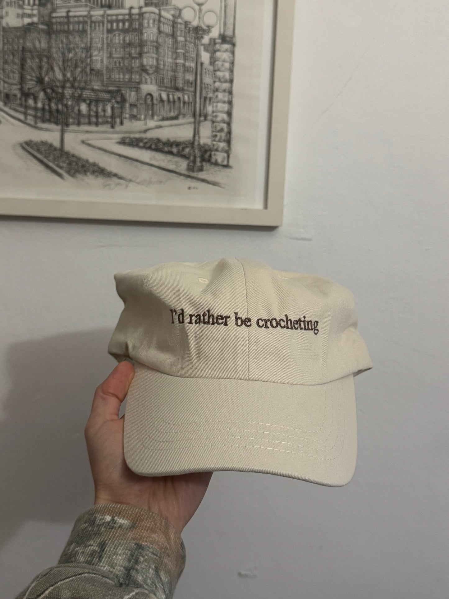 "I'd Rather Be Crocheting" Hat